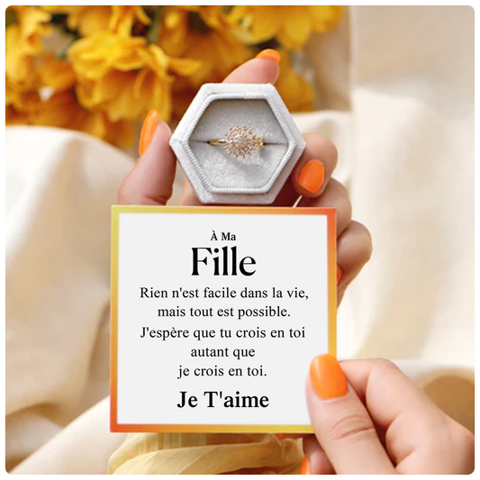 À ma Fille - Bague fleur