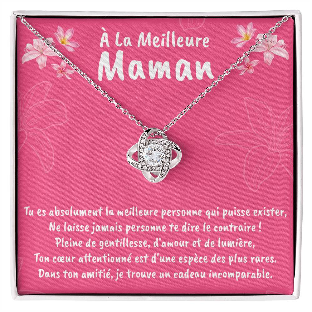 Collier avec nœud d'amour To The Best Dog Mom - Aide à nourrir 5 chiens de refuge affamés dans le besoin