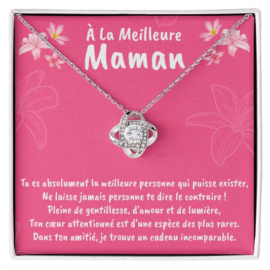 Collier avec nœud d'amour To The Best Dog Mom - Aide à nourrir 5 chiens de refuge affamés dans le besoin