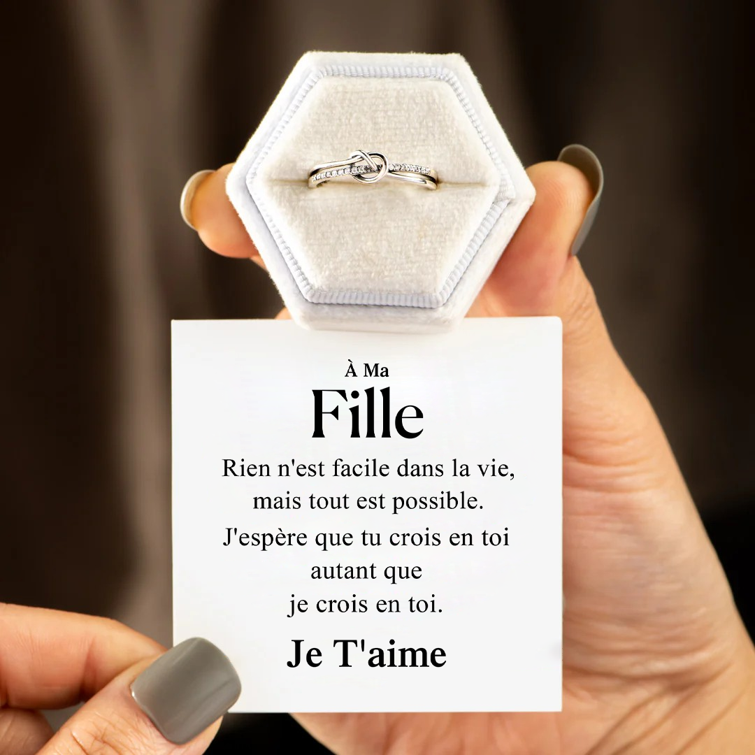 À ma Fille - Bague Noeud