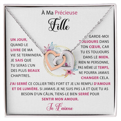 À ma Fille - Collier coeurs