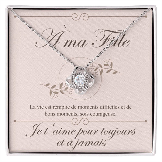 À ma fille – Collier noeud d'amour