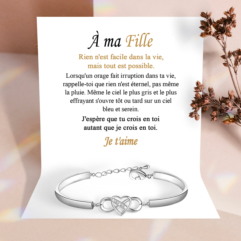 A ma fille - bracelet à l'infini