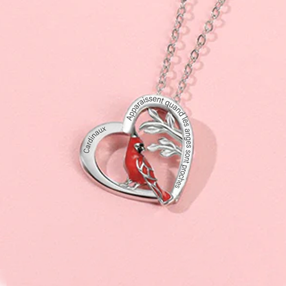 Collier pendentif coeur cardinal