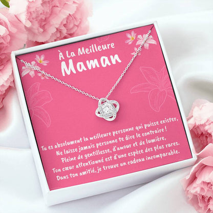 Collier avec nœud d'amour To The Best Dog Mom - Aide à nourrir 5 chiens de refuge affamés dans le besoin