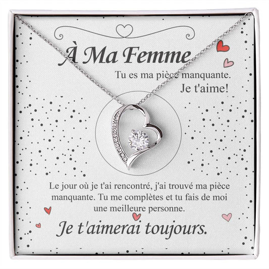 À ma Femme - Collier Coeur