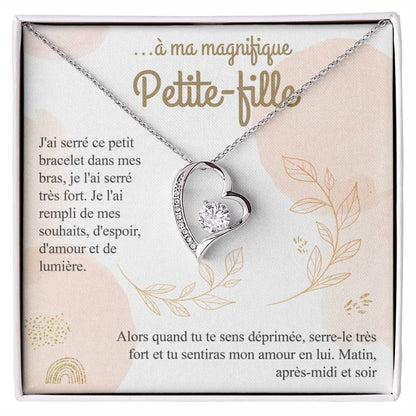 À ma petite-fille - Collier coeur