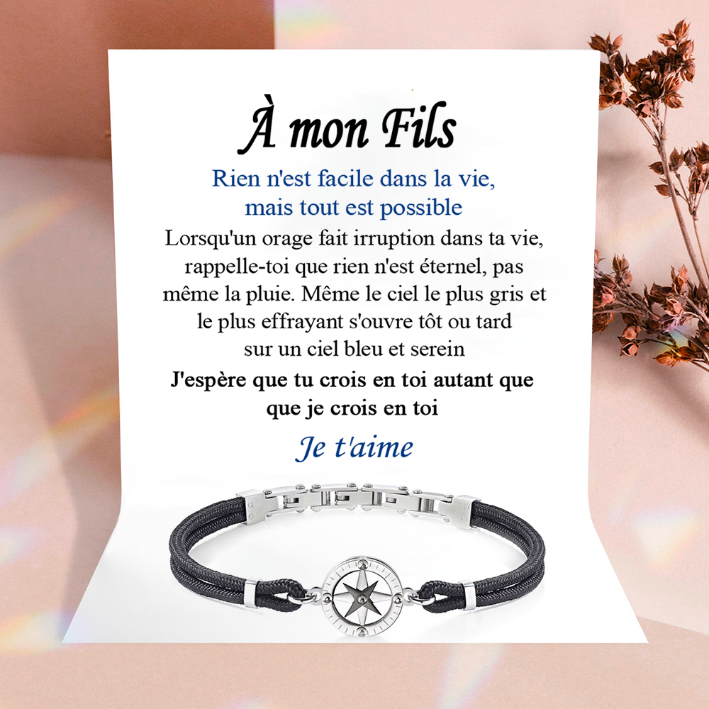 À mon Fils - Bracelet boussole