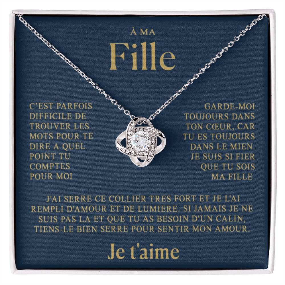 À ma Fille - Collier noeud d'amour