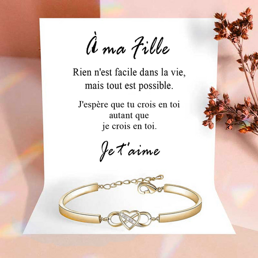 À ma fille - Bracelet Je t'aime