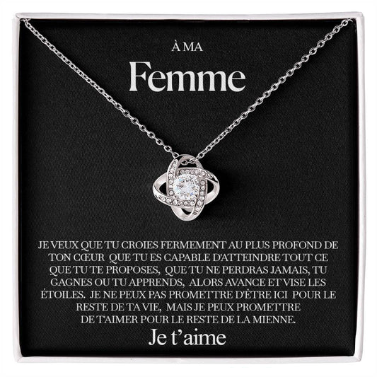 À ma Femme - Collier noeud d'amour