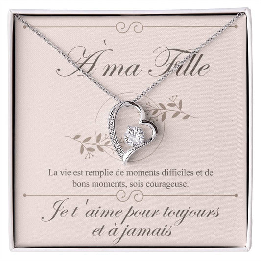 À ma fille – collier cœur