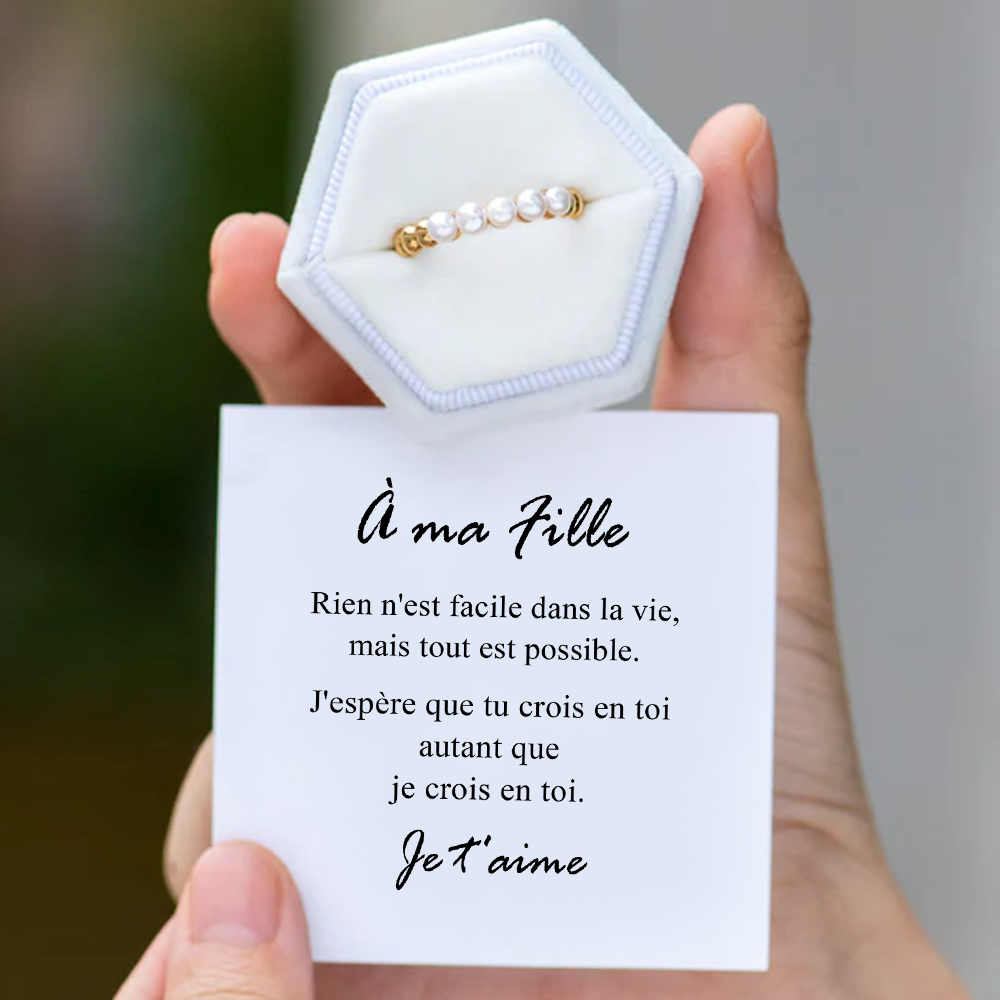 À ma Fille - Bague perles