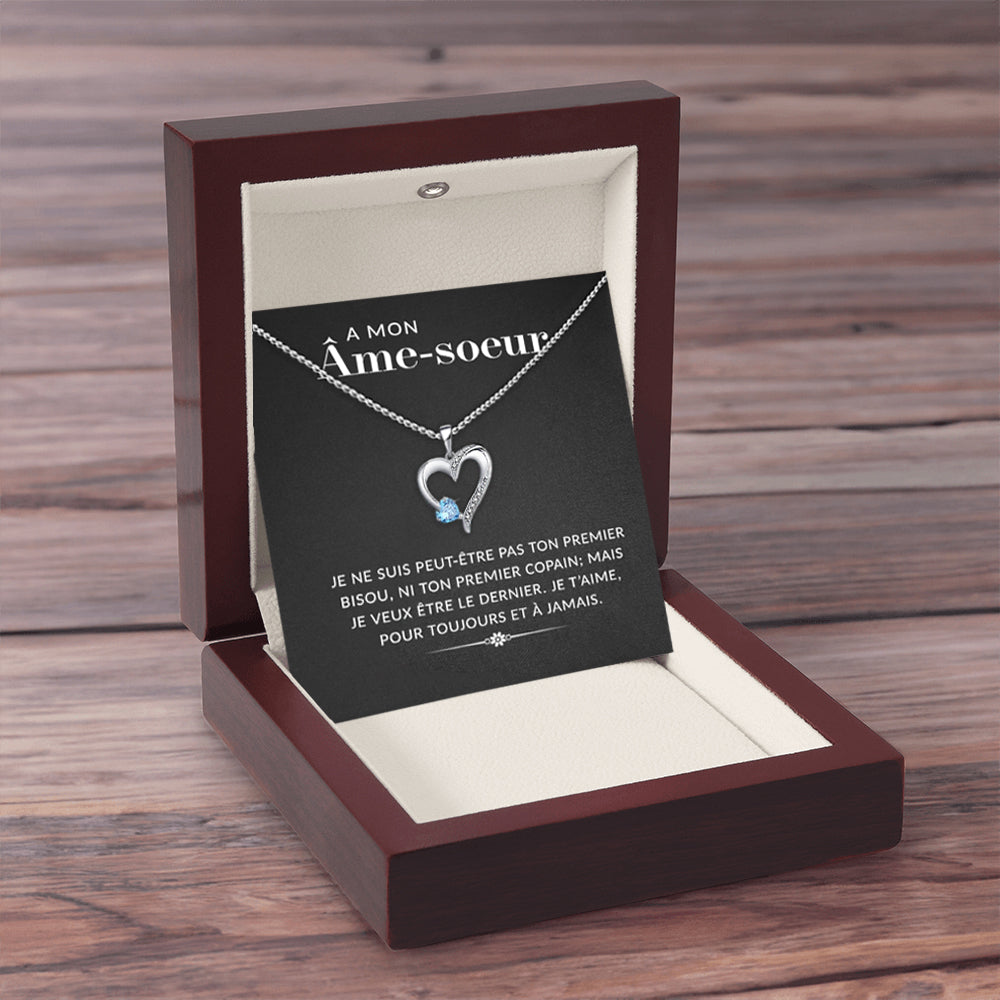 Cadeau d'âme soeur personnalisé - "Forever and Always" en argent sterling