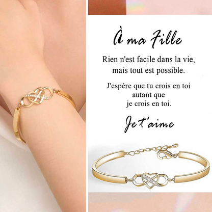 À ma fille - Bracelet Je t'aime