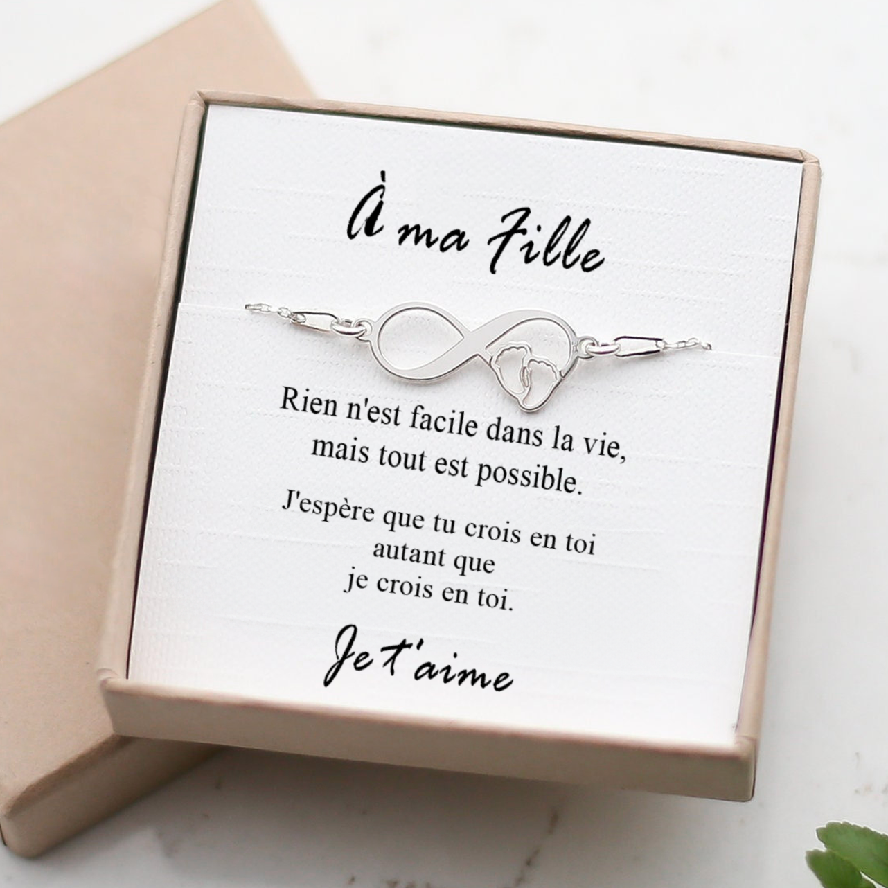 À ma Fille - Bracelet infini