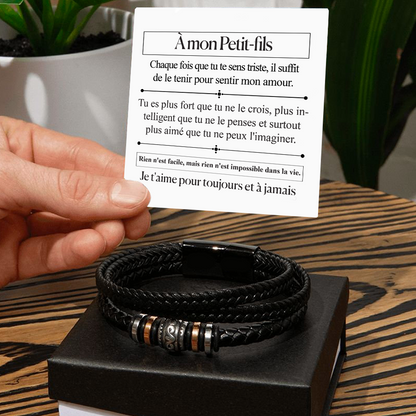 À mon Petit-Fils - Bracelet Je t'aime toujours et pour toujours