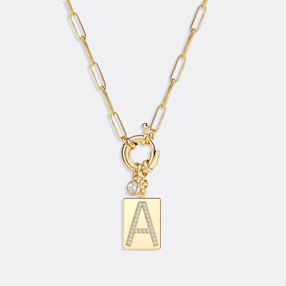 Collier pendentif initial