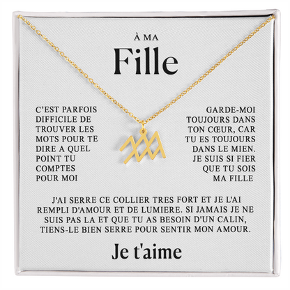 À ma Fille - Collier Zodiaque