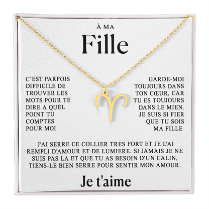 À ma Fille - Collier Zodiaque