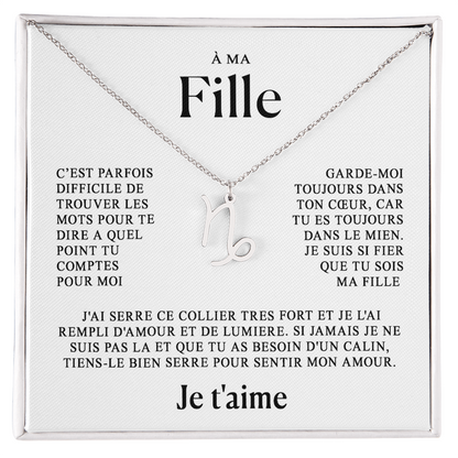 À ma Fille - Collier Zodiaque