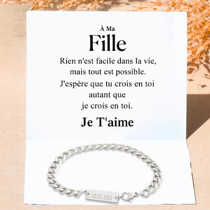 Bracelet de famille - A mon Fils ou à ma Fille