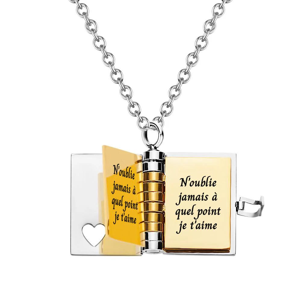 N'oublie jamais combien je t'aime - Collier livre