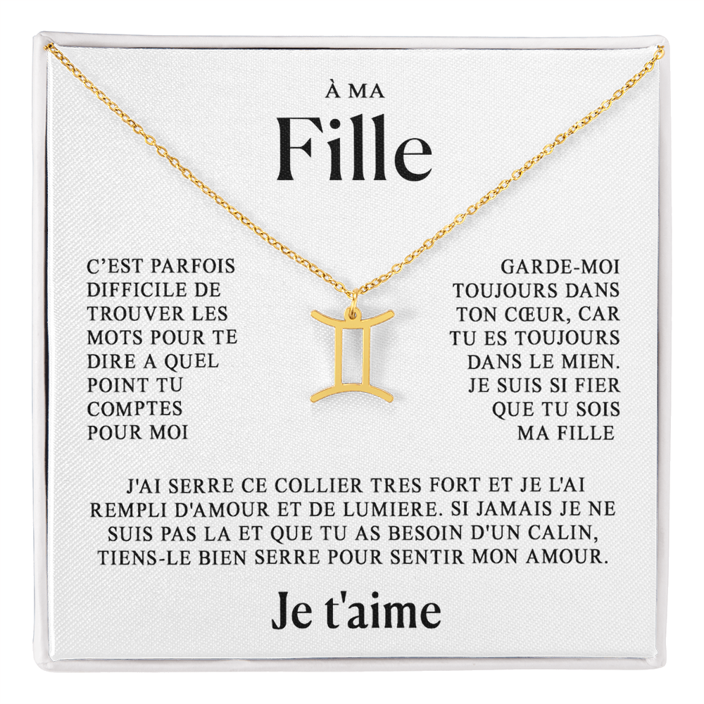 À ma Fille - Collier Zodiaque