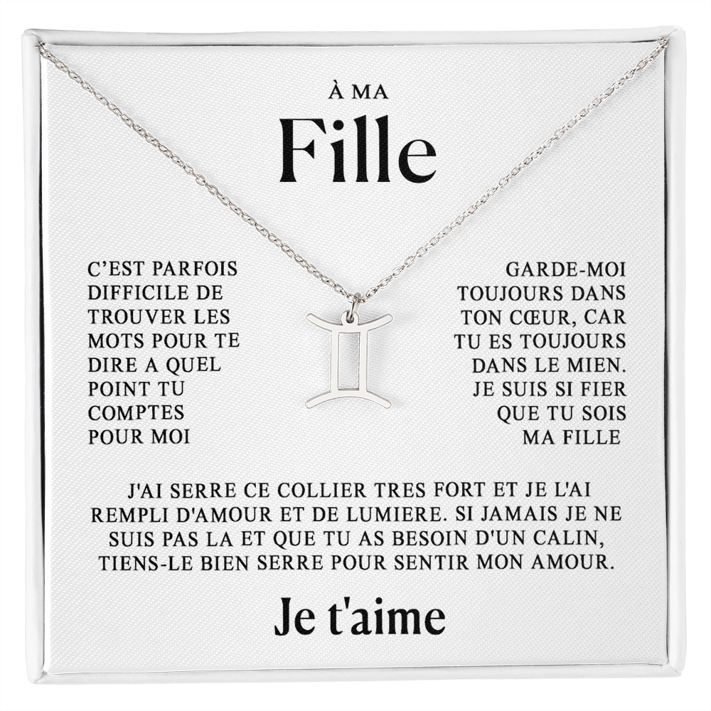 À ma Fille - Collier Zodiaque