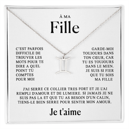 À ma Fille - Collier Zodiaque