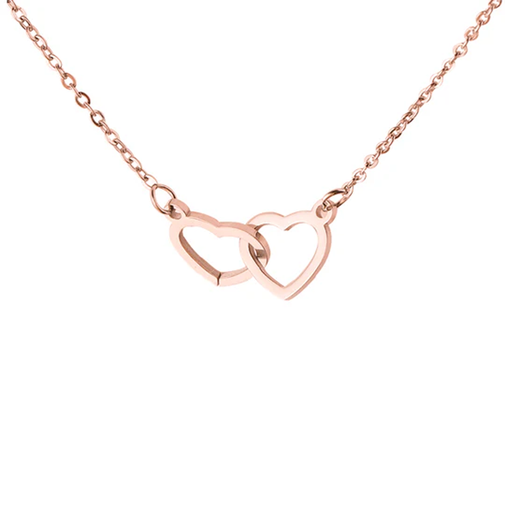 Coffret cadeau Ours Rose - Collier coeur gravé