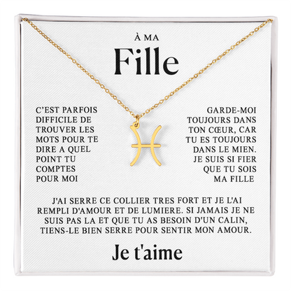 À ma Fille - Collier Zodiaque