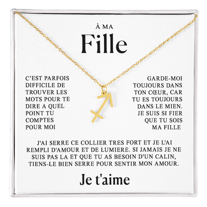 À ma Fille - Collier Zodiaque