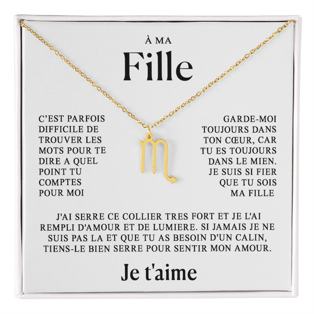 À ma Fille - Collier Zodiaque