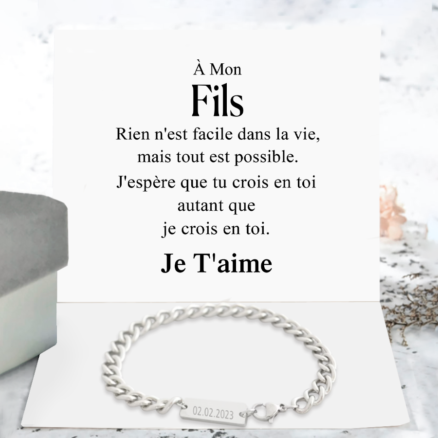 Bracelet de famille - A mon Fils ou à ma Fille