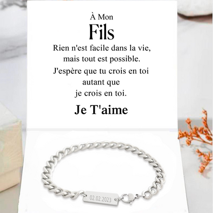 Bracelet de famille - A mon Fils ou à ma Fille