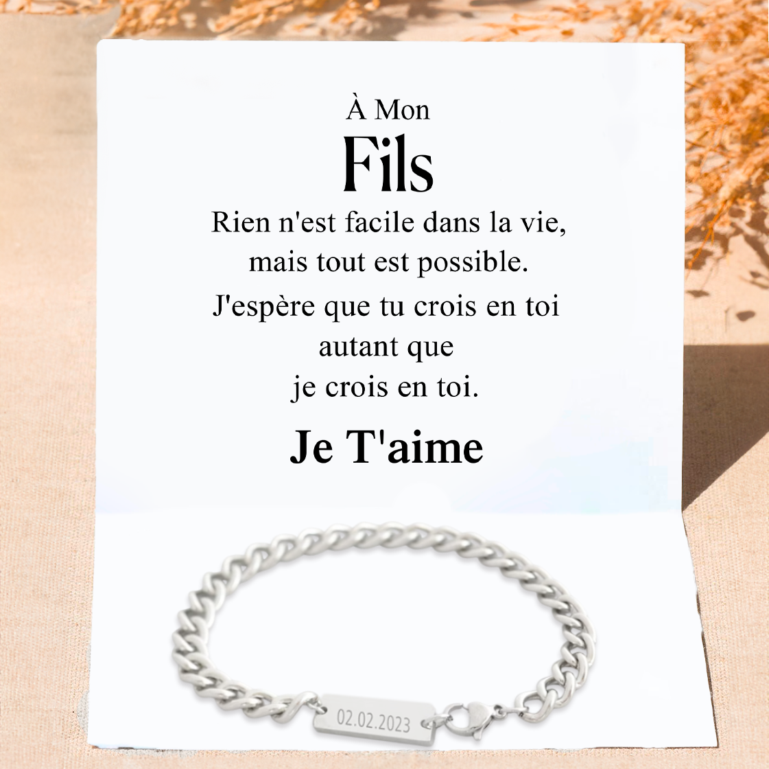 Bracelet de famille - A mon Fils ou à ma Fille