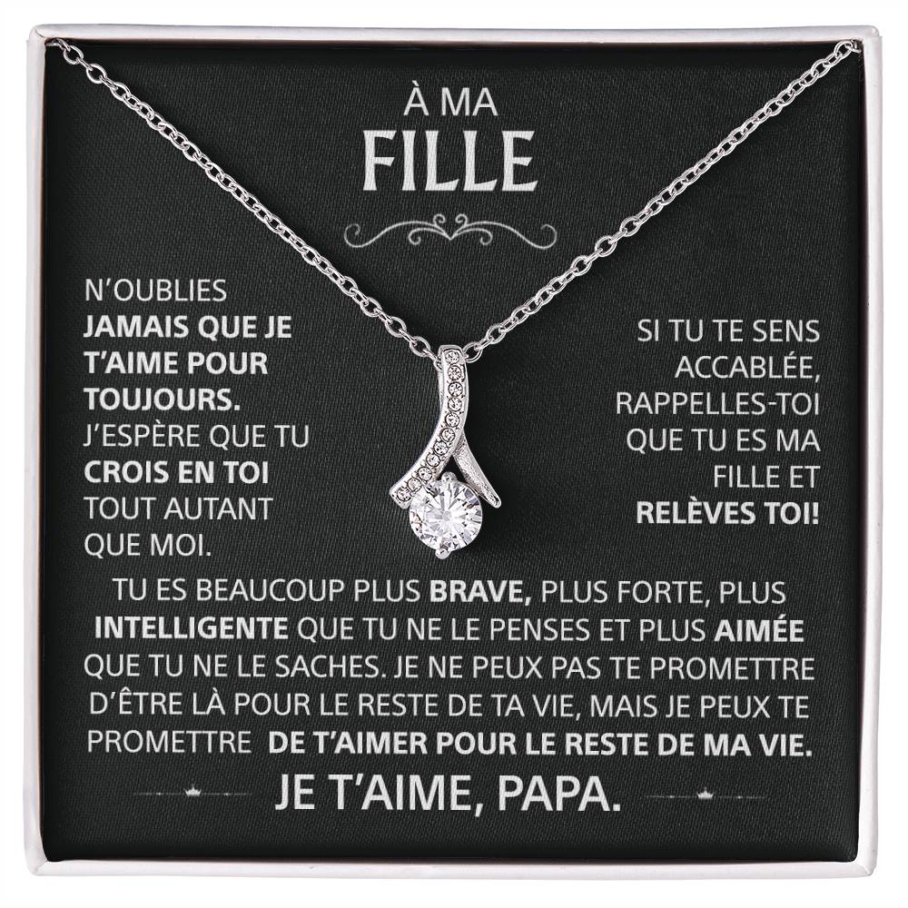 À Ma Fille - Collier pendentif amour