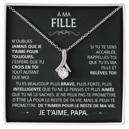 À Ma Fille - Collier pendentif amour